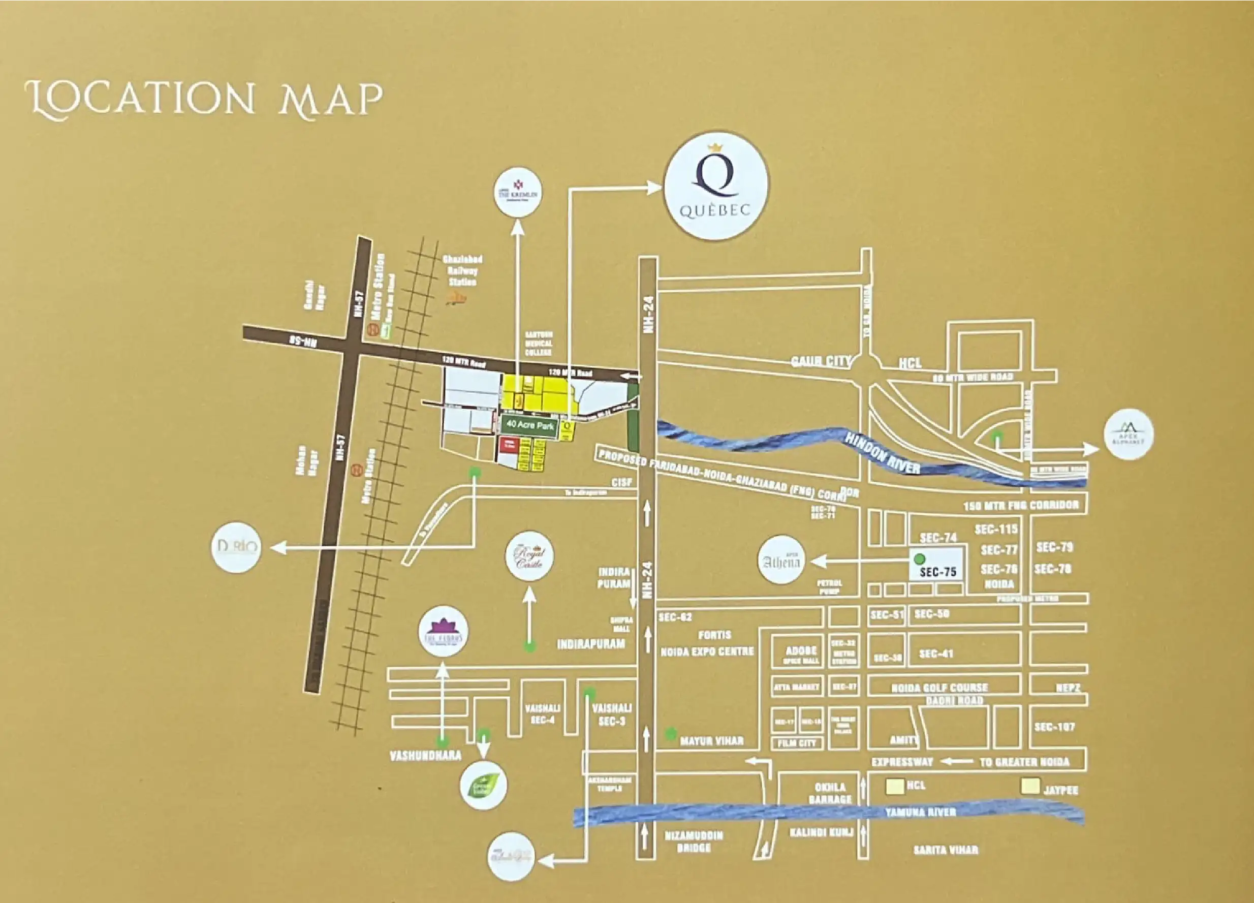 location plan of apex quebec siddhart vihar ghaziabad