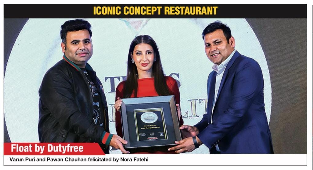 Blue Sapphire Infrastructure’s sister Company- Float by Duty Free Awarded Iconic Concept Restaurant Award at Times Hospitality Icons 2023-Delhi NCR